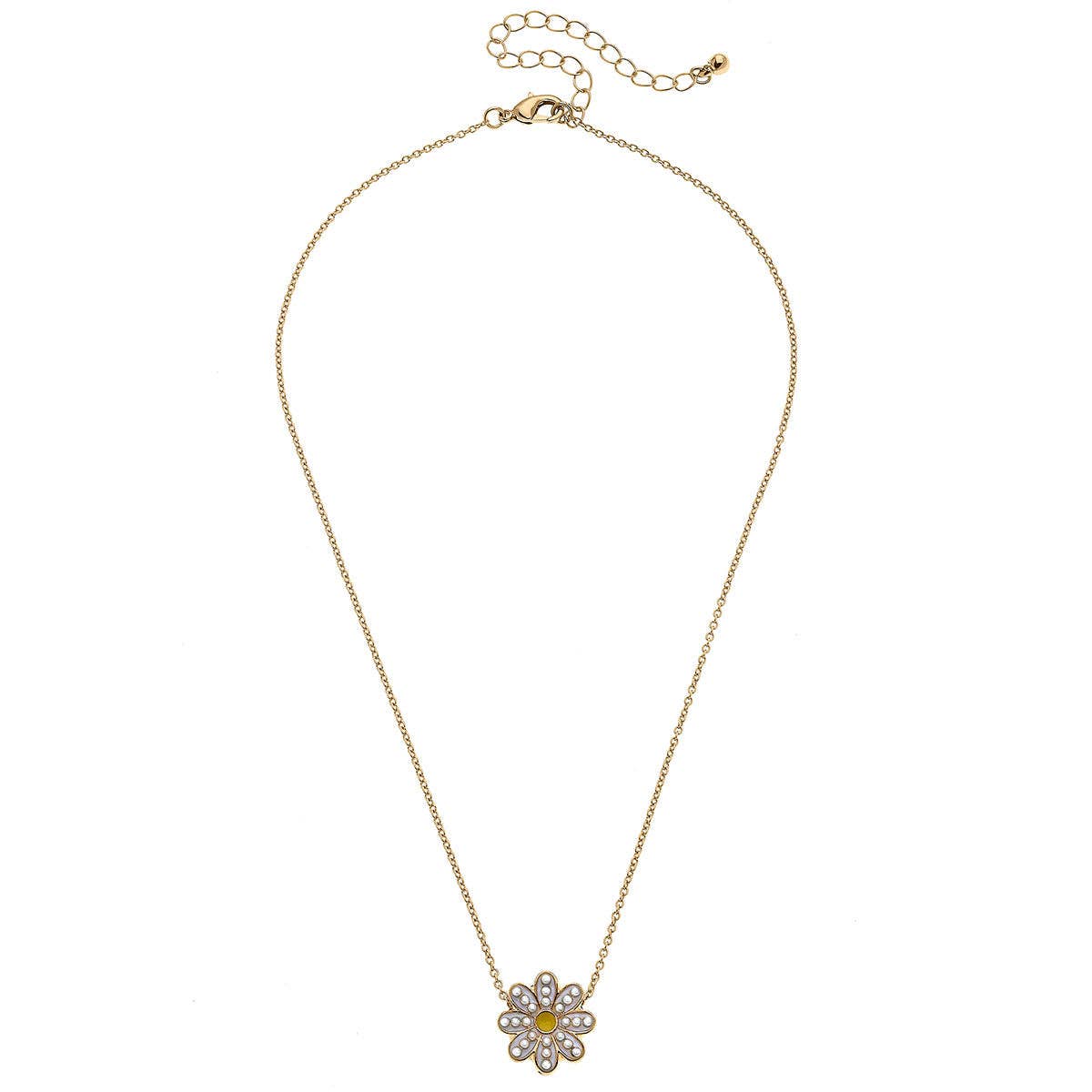 Zoey Daisy Delicate Children's Necklace in White