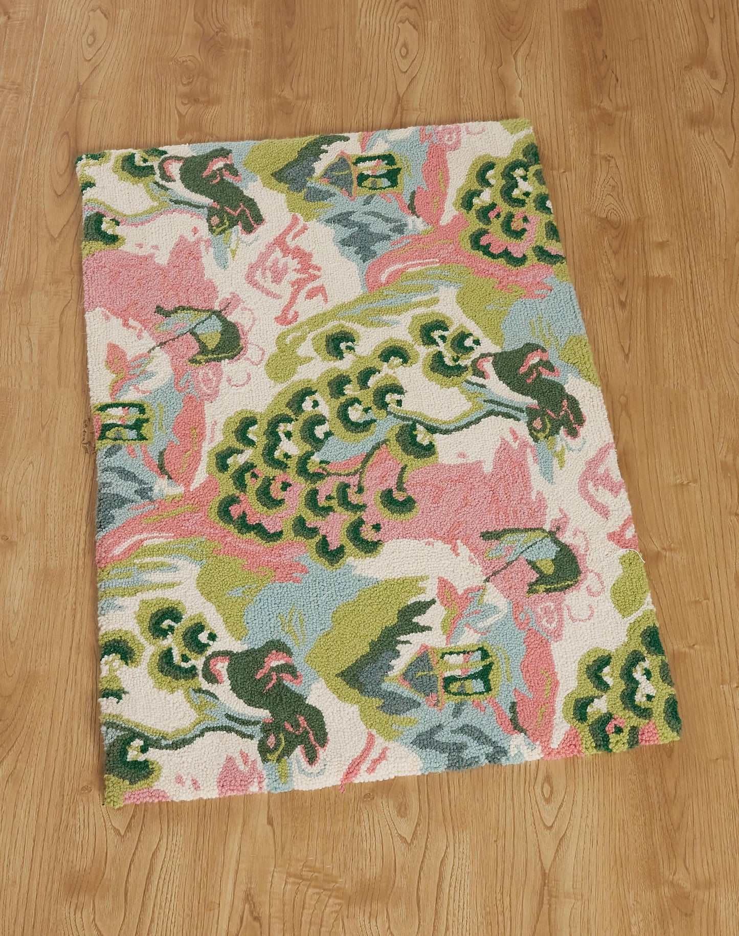 Old Peking Rose Hook Rug