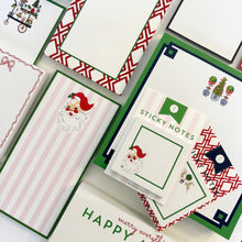 Load image into Gallery viewer, 4.25 x 5.5 Red + Lt. Pink Bow Scallop Notepad