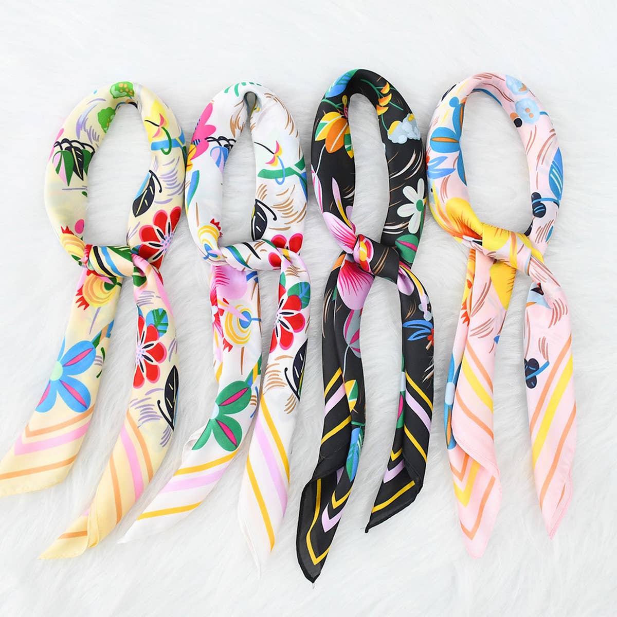 Floral Print Scarf – Vintage Neck & Head Wrap