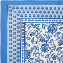 Load image into Gallery viewer, Blue Chinoiserie Block Print Tablecloth- 2 Sizes