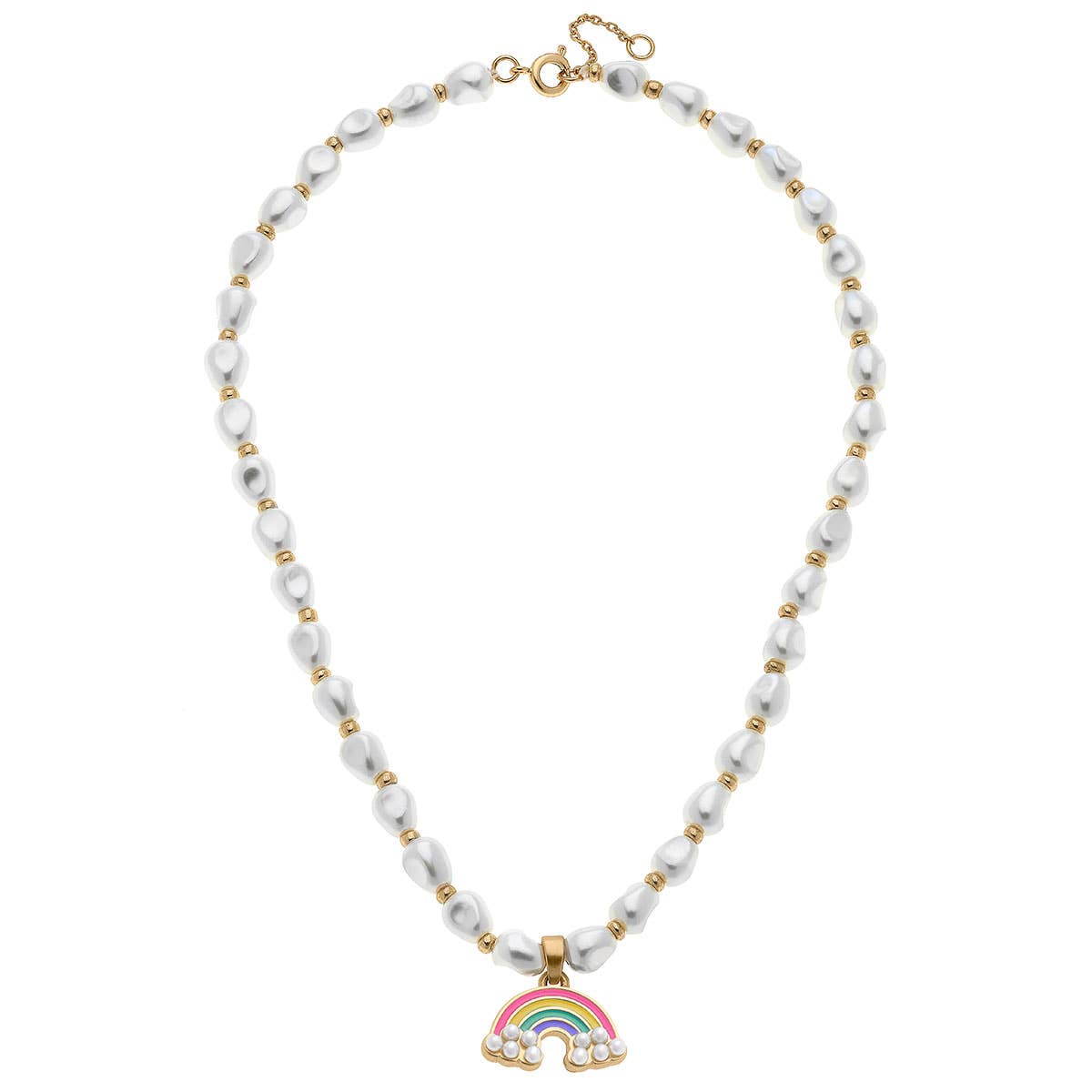 Madeleine Pearl & Rainbow Children's Necklace in Multi