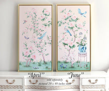 Load image into Gallery viewer, April, a pink chinoiserie canvas wrap