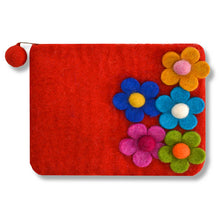 Load image into Gallery viewer, 5 side flower Zip Purses