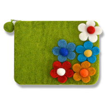Load image into Gallery viewer, 5 side flower Zip Purses