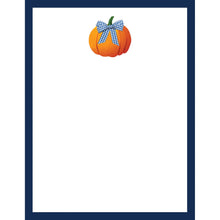 Load image into Gallery viewer, 4.25 x 5.5 Pumpkin with Gingham Bow Notepad