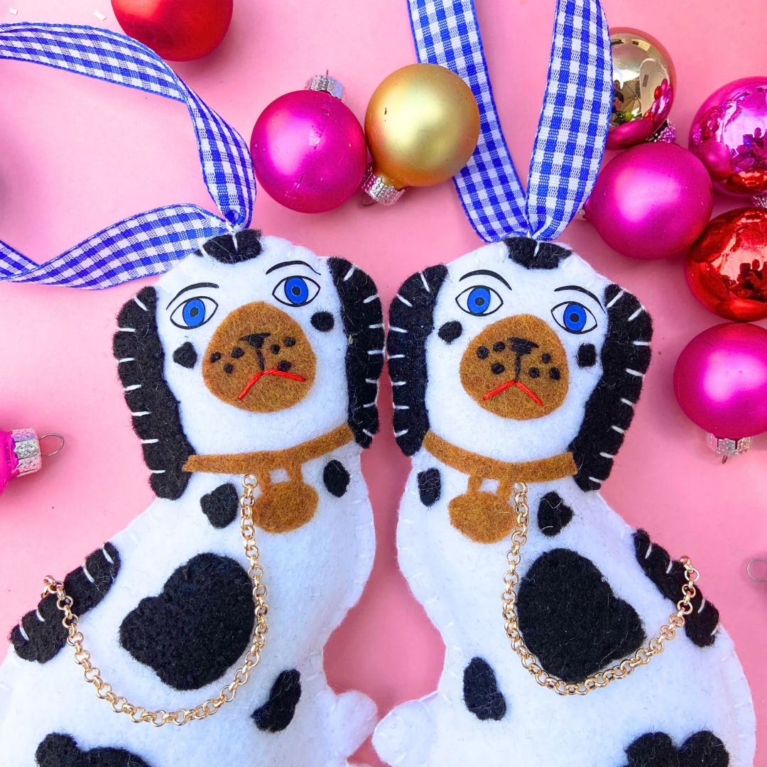 Staffordshire Dog Statue Ornaments | Black