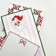 Load image into Gallery viewer, 4.25 x 5.5 Red + Lt. Pink Bow Scallop Notepad