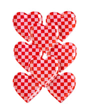 Load image into Gallery viewer, Checkered Heart Shaped Paper Plate