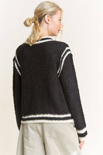 Load image into Gallery viewer, Black Contrast Sweater