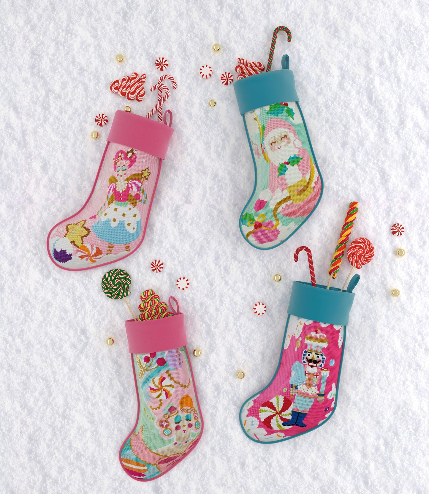 Sugar Plum Embroidered Stocking