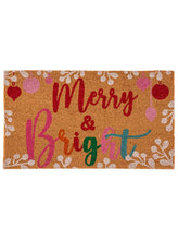 Load image into Gallery viewer, "MERRY & BRIGHT" Door Mat