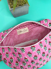 Load image into Gallery viewer, Quilted Belt Bag Crossbody Sling Fanny Pack - Pink Floral