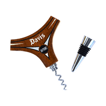 Load image into Gallery viewer, Antique Wooden Tennis Racquet Wine Bottle Opener