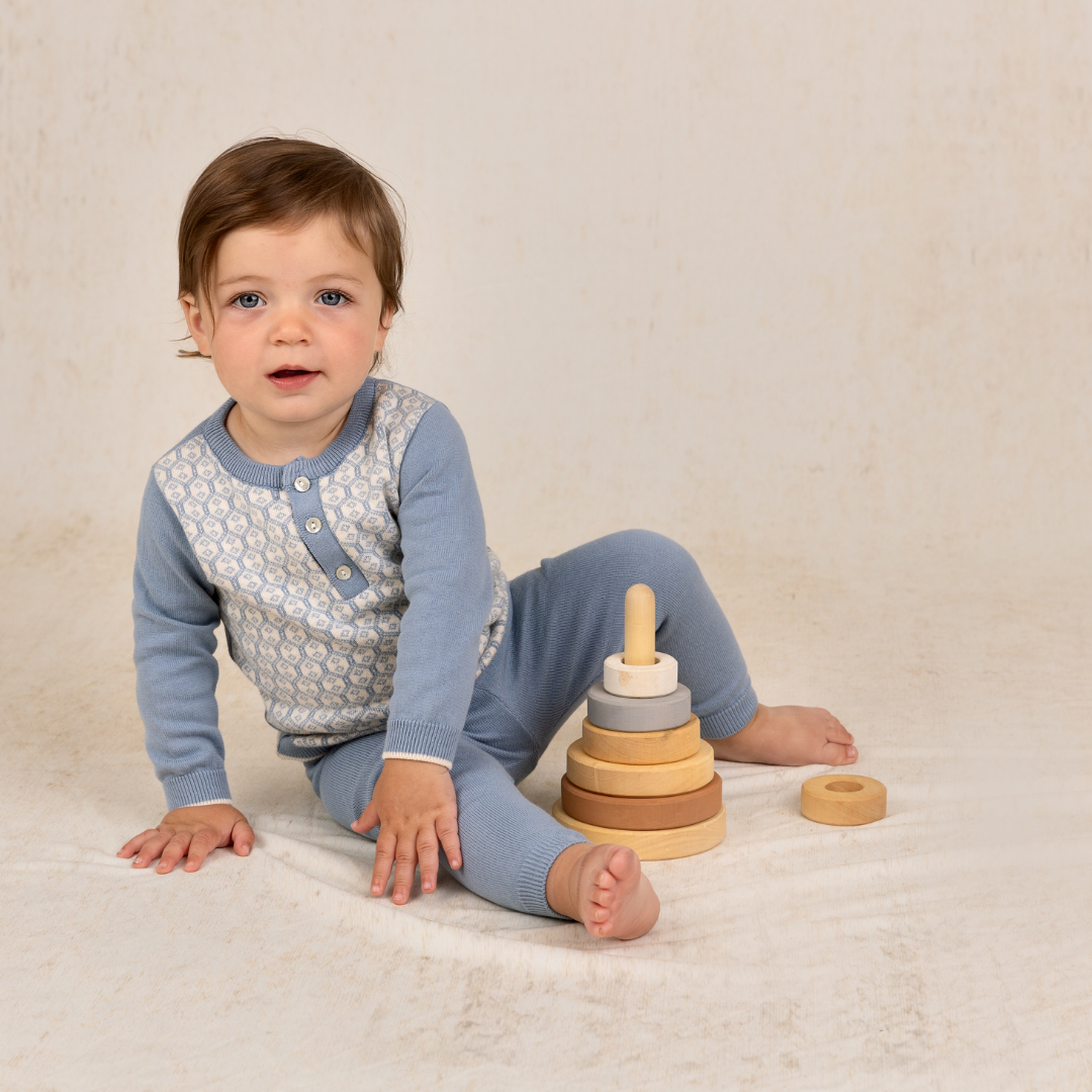 Boys Diamond Jacquard Knit Set