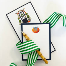 Load image into Gallery viewer, 4.25 x 5.5 Pumpkin with Gingham Bow Notepad