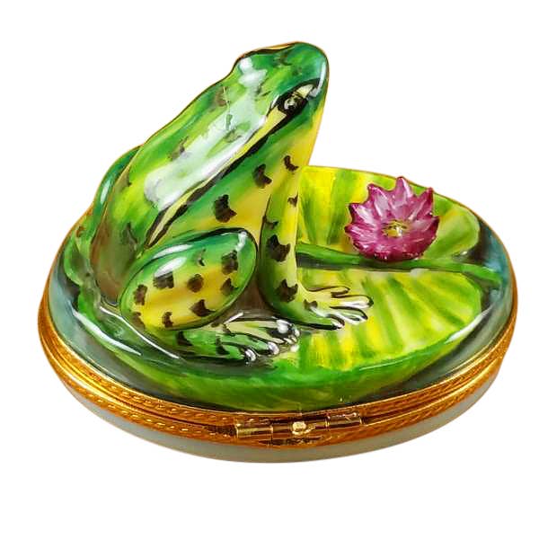 Rochard Frog On Lily Pad Limoge Box