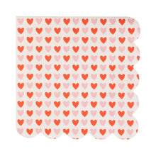 Load image into Gallery viewer, Hearts Scalloped Cocktail Napkin
