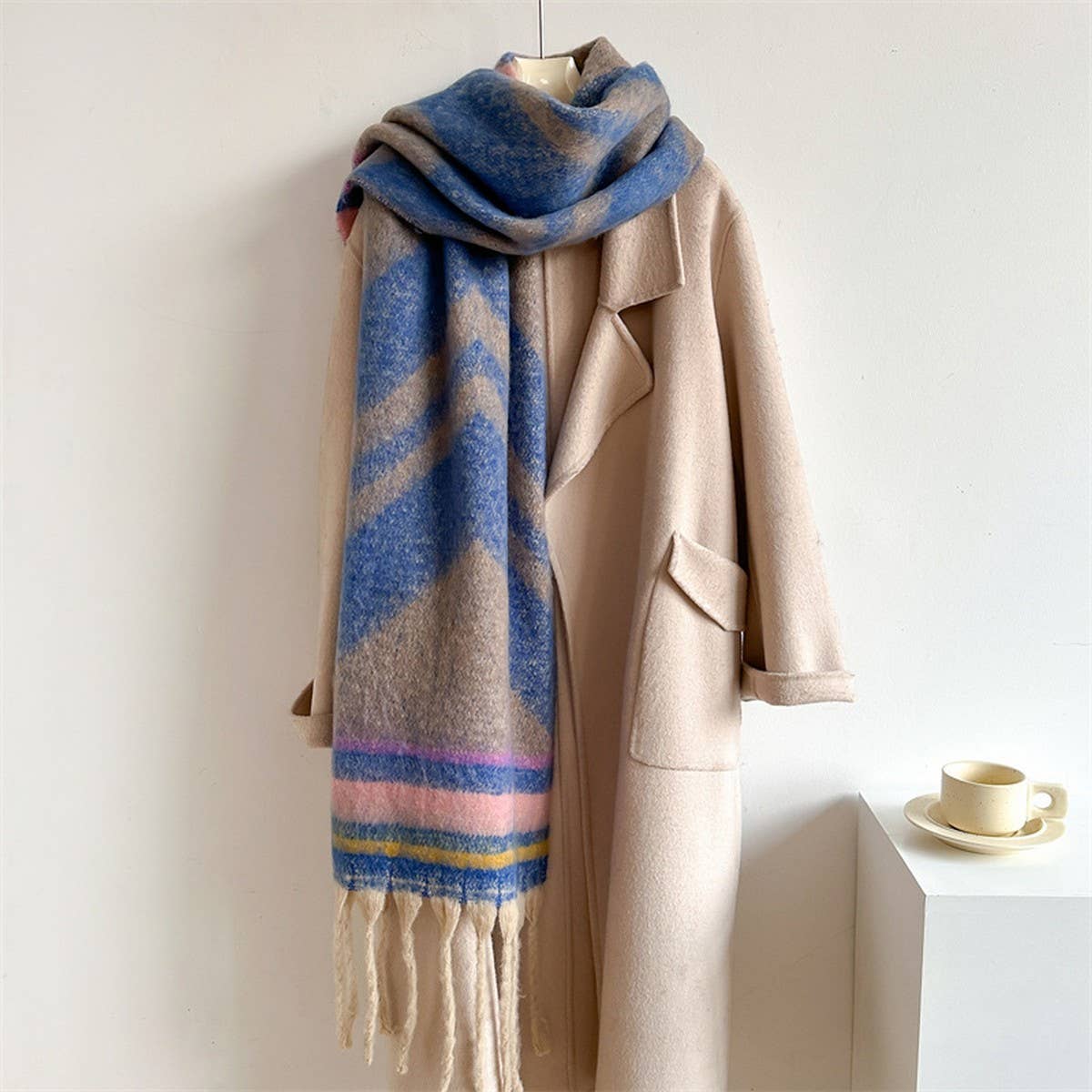 Autumn Winter Long Scarf - Thick Cozy Wrap