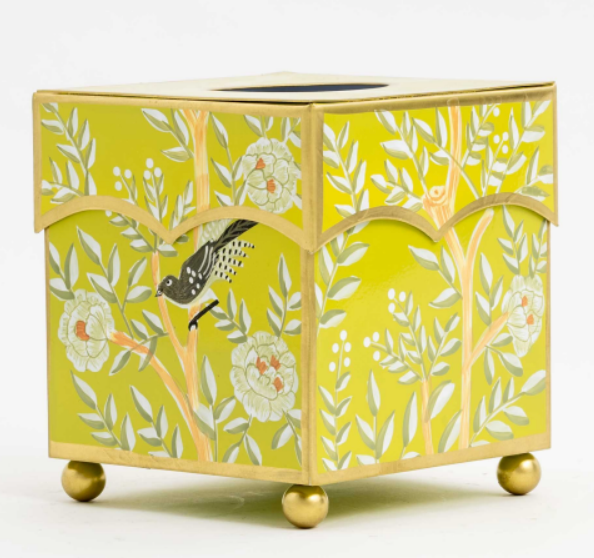 BEAUTIFUL GREEN CHINOISERIE TISSUE BOX