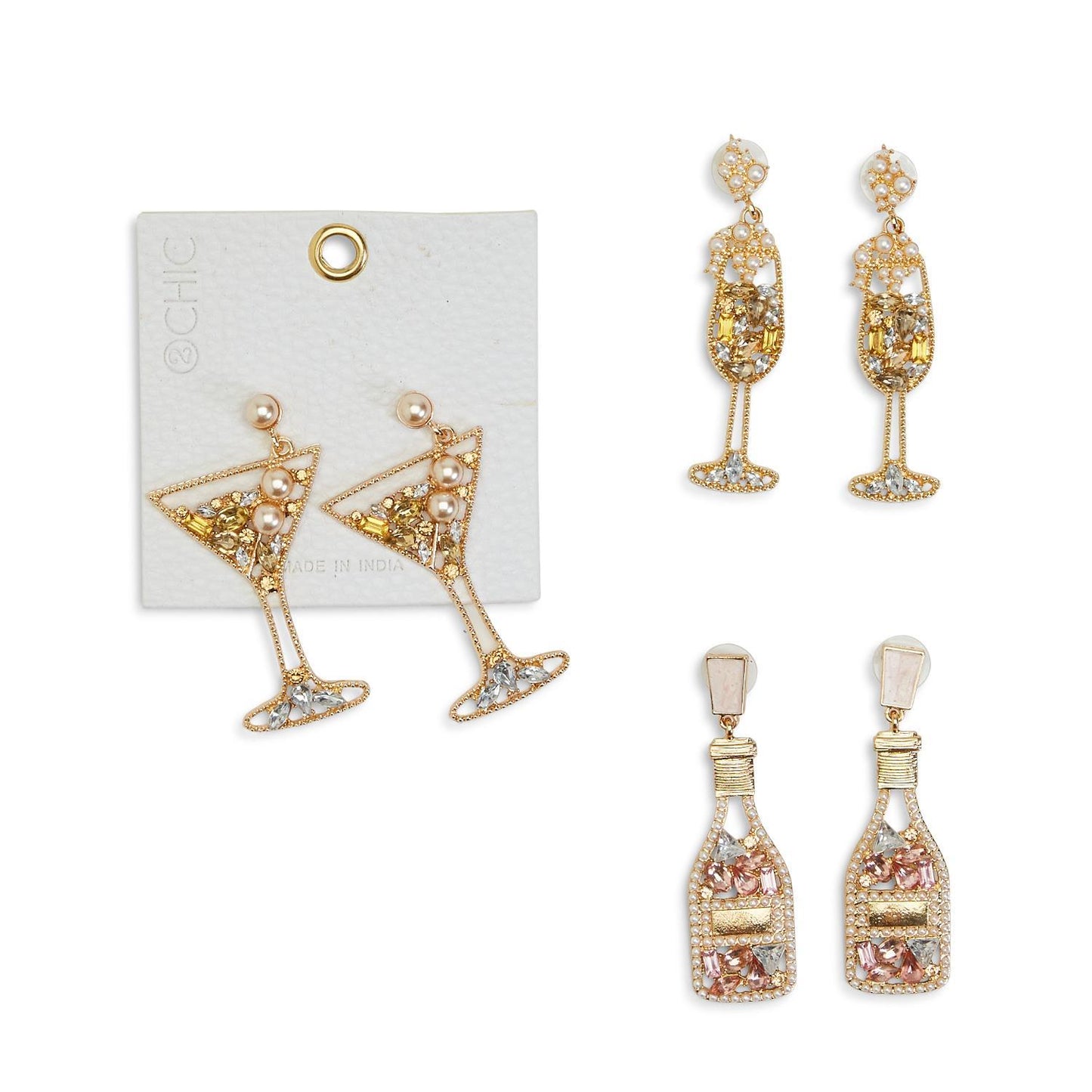 Crystal Embellished Earrings A/3