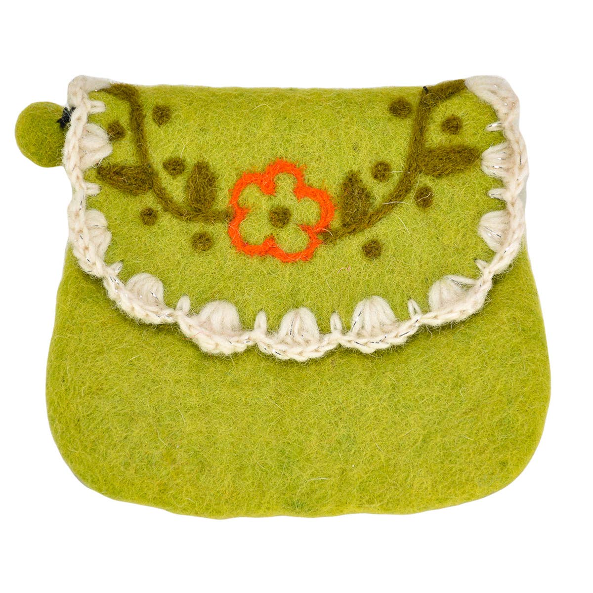 Flower with leaves flip design coin purse