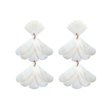 Load image into Gallery viewer, Mermaid Shell Statement Drop Earrings
