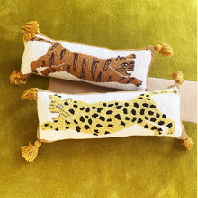 Load image into Gallery viewer, Tiger with Tassels Hook Pillow by Justina Blakeney
