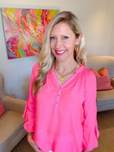 Load image into Gallery viewer, Pink Studded Hoops
