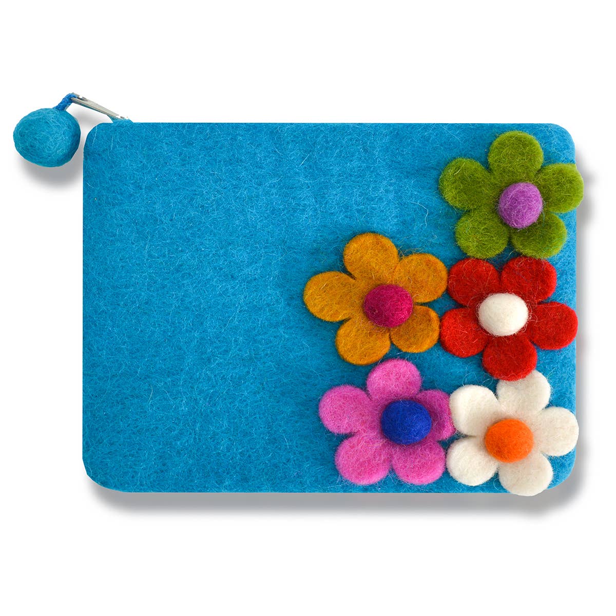 5 side flower Zip Purses