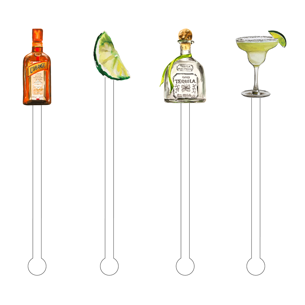 Acrylic Stir Sticks Set- Margarita