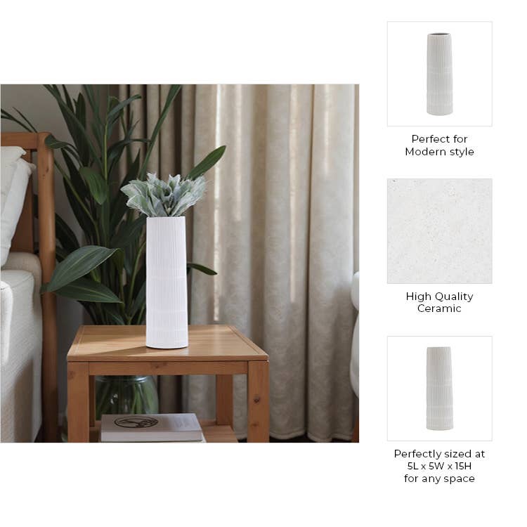 White Ceramic Lined Cylinder