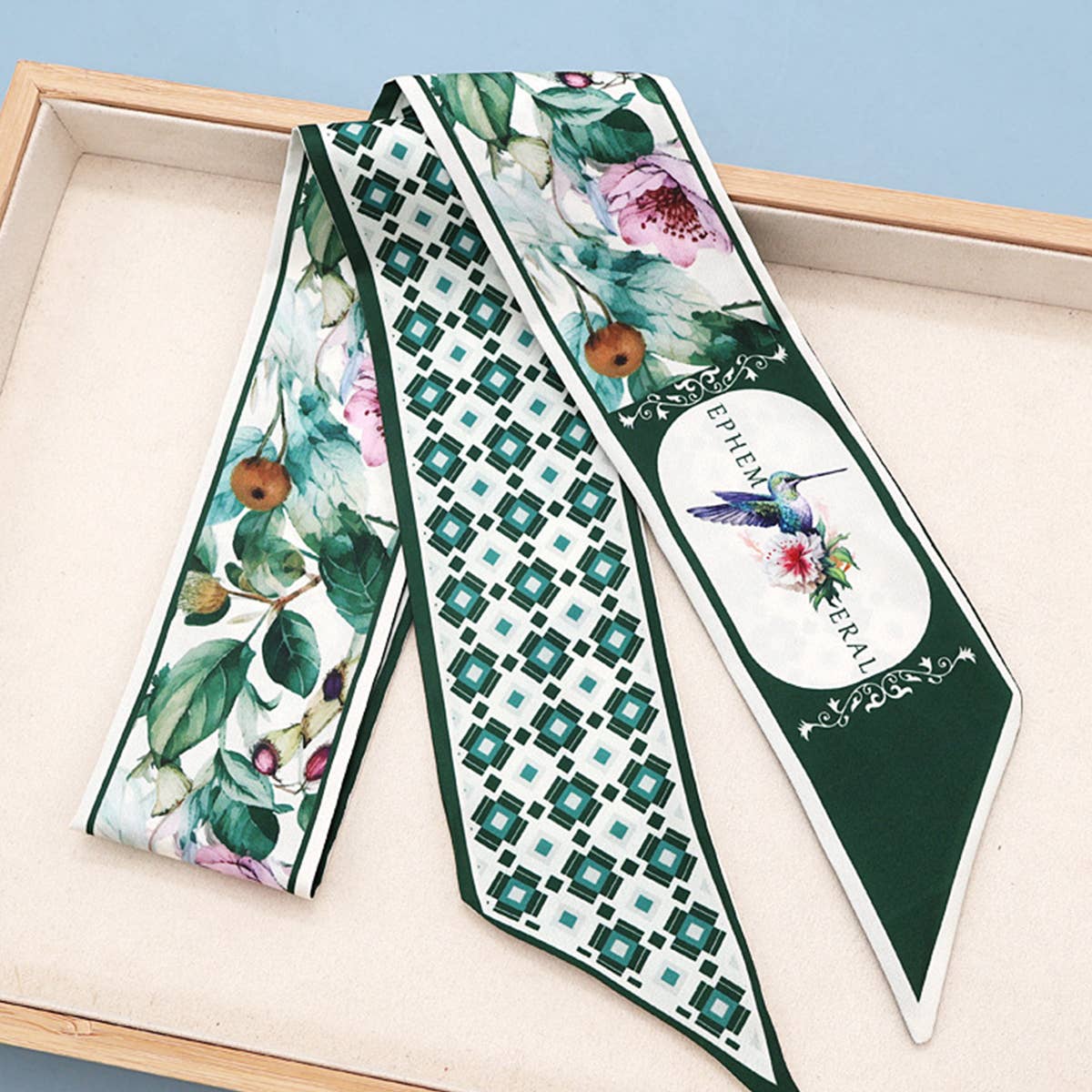 Fruit Print Twilly Scarf – Hair Tie & Bag Ribbon