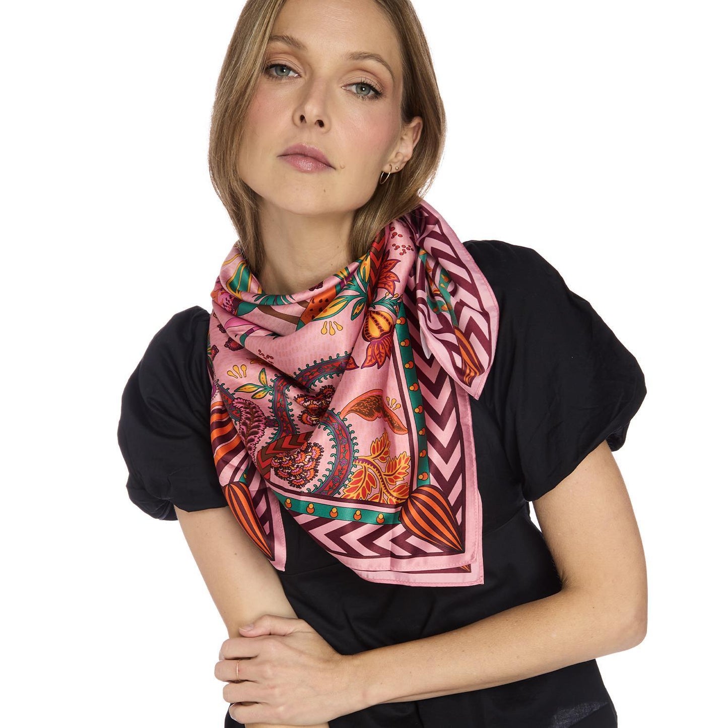 Magic India Rose Square Scarf