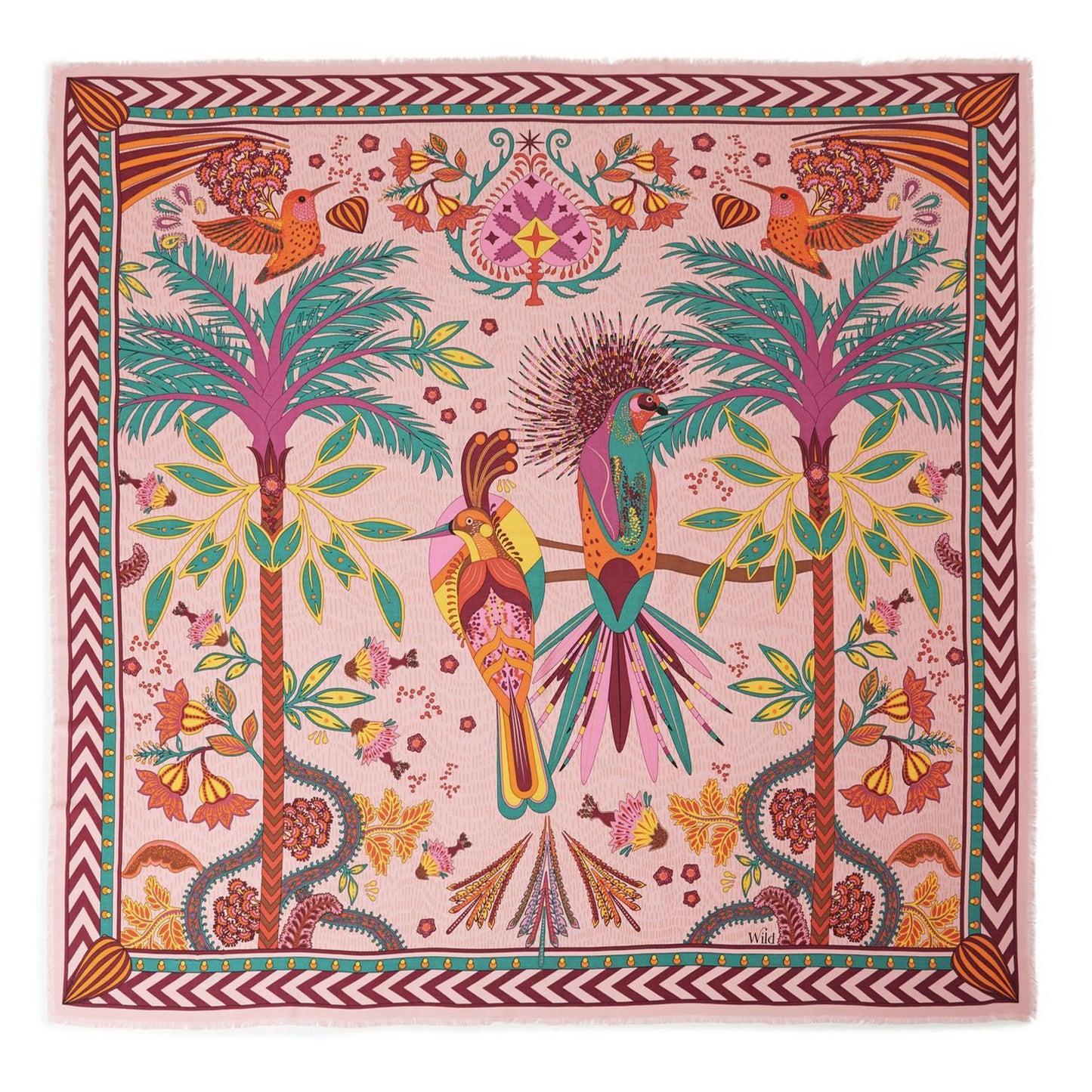 Magic India Rose Square Scarf