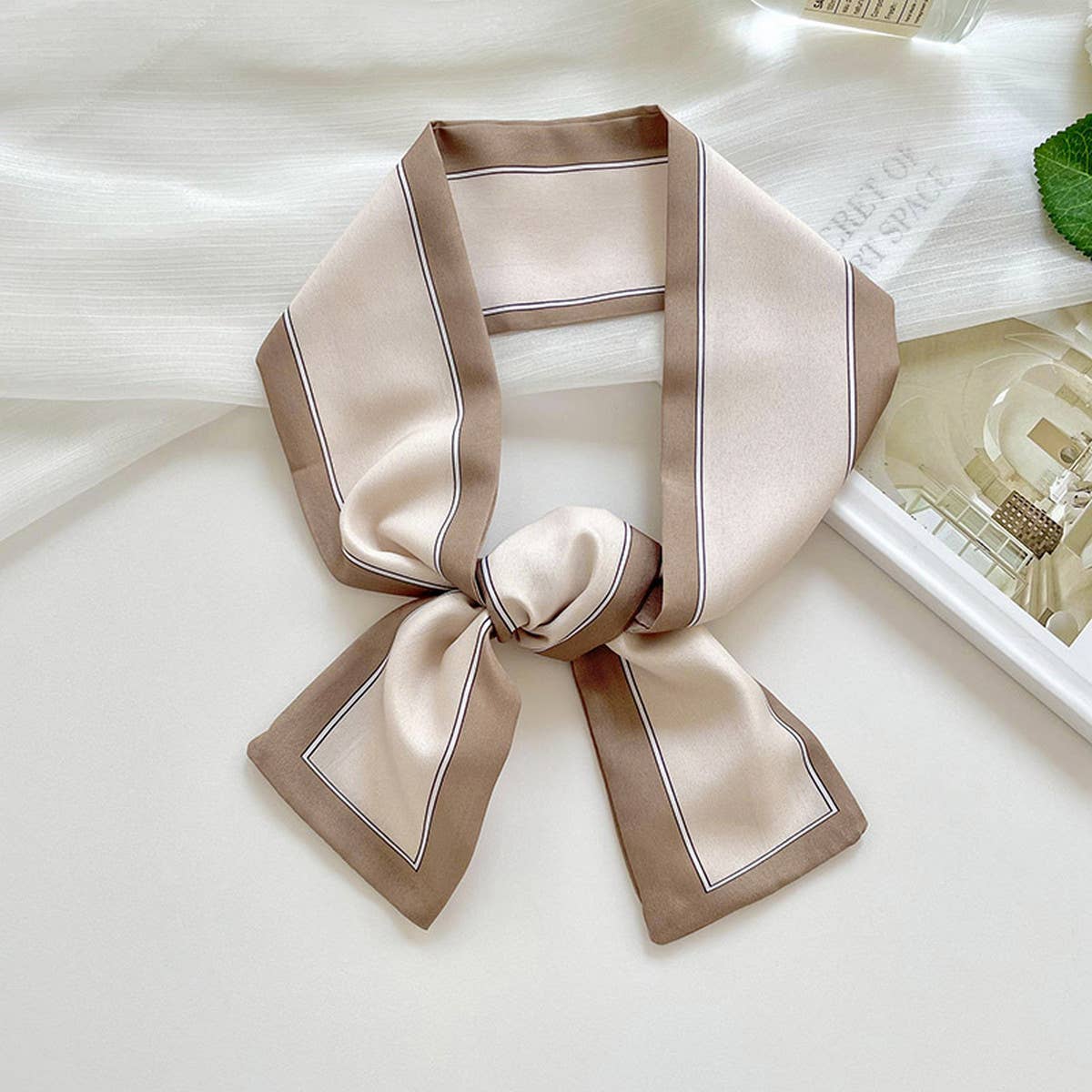 Long Thin Ribbon Scarf – Ponytail, Neck, or Purse