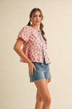 Load image into Gallery viewer, Cutie Floral Tie Front Top

