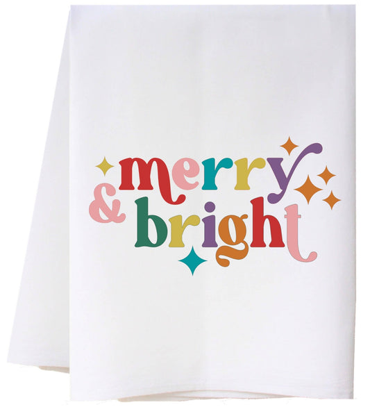 MULTI MERRY & BRIGHT FLOUR SACK TOWEL