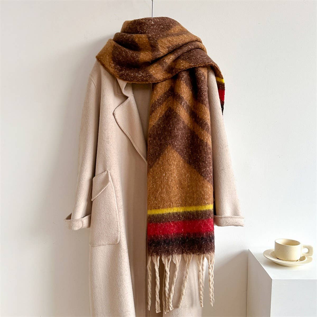 Autumn Winter Long Scarf - Thick Cozy Wrap
