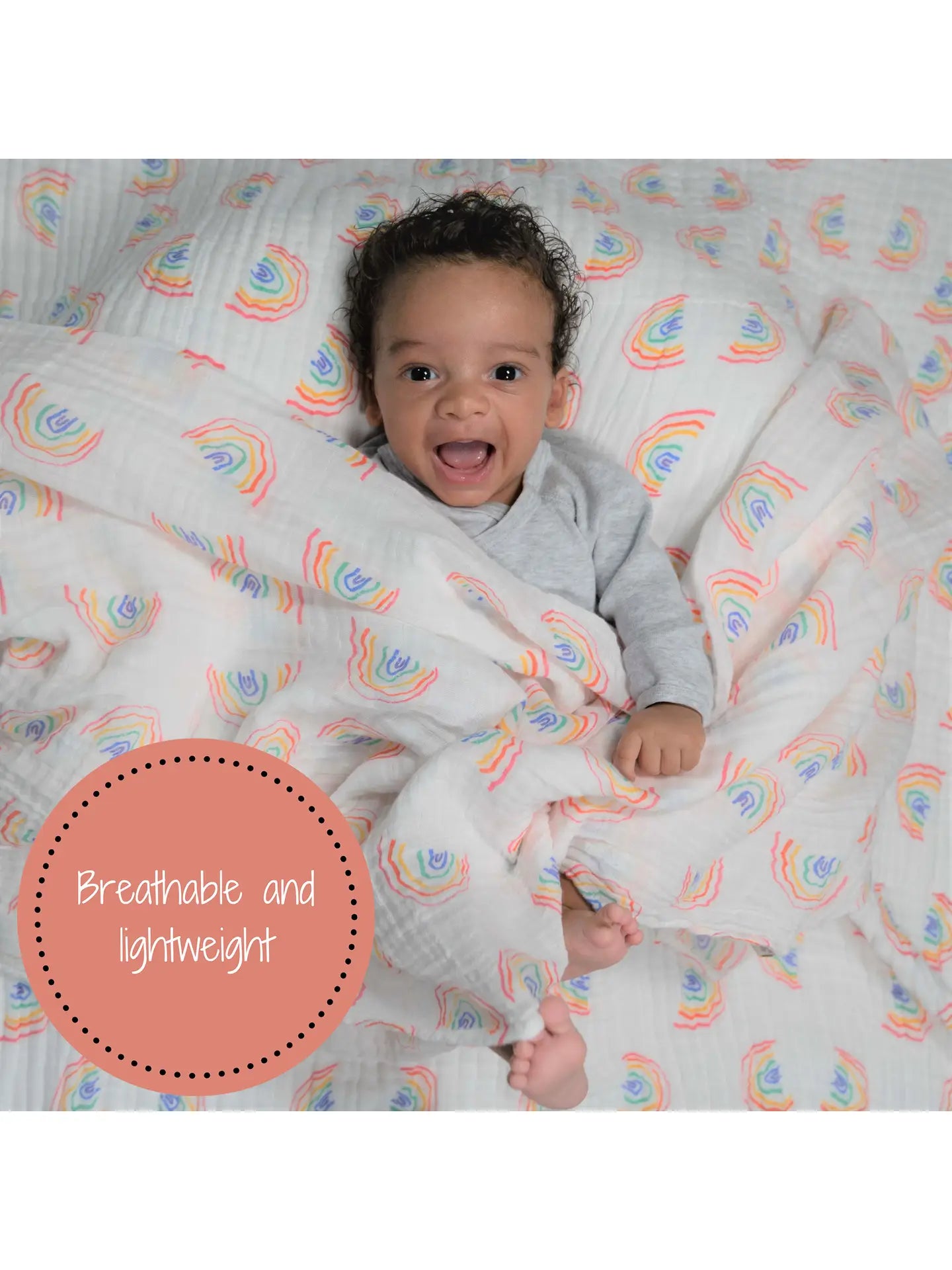 Fashion rainbow baby swaddle blanket