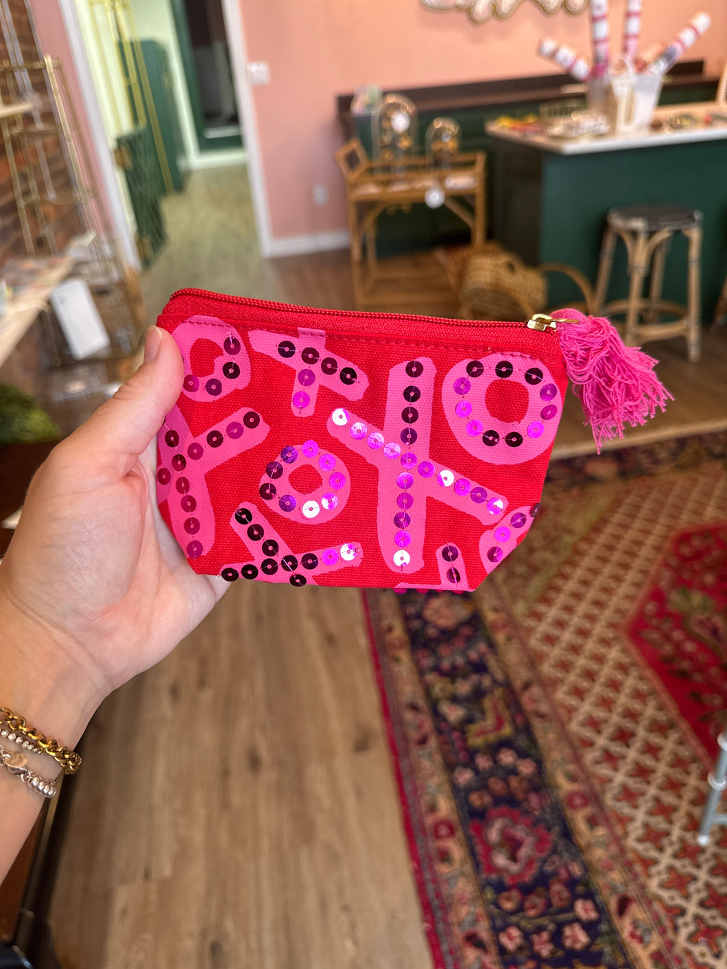Red XOXO pouch