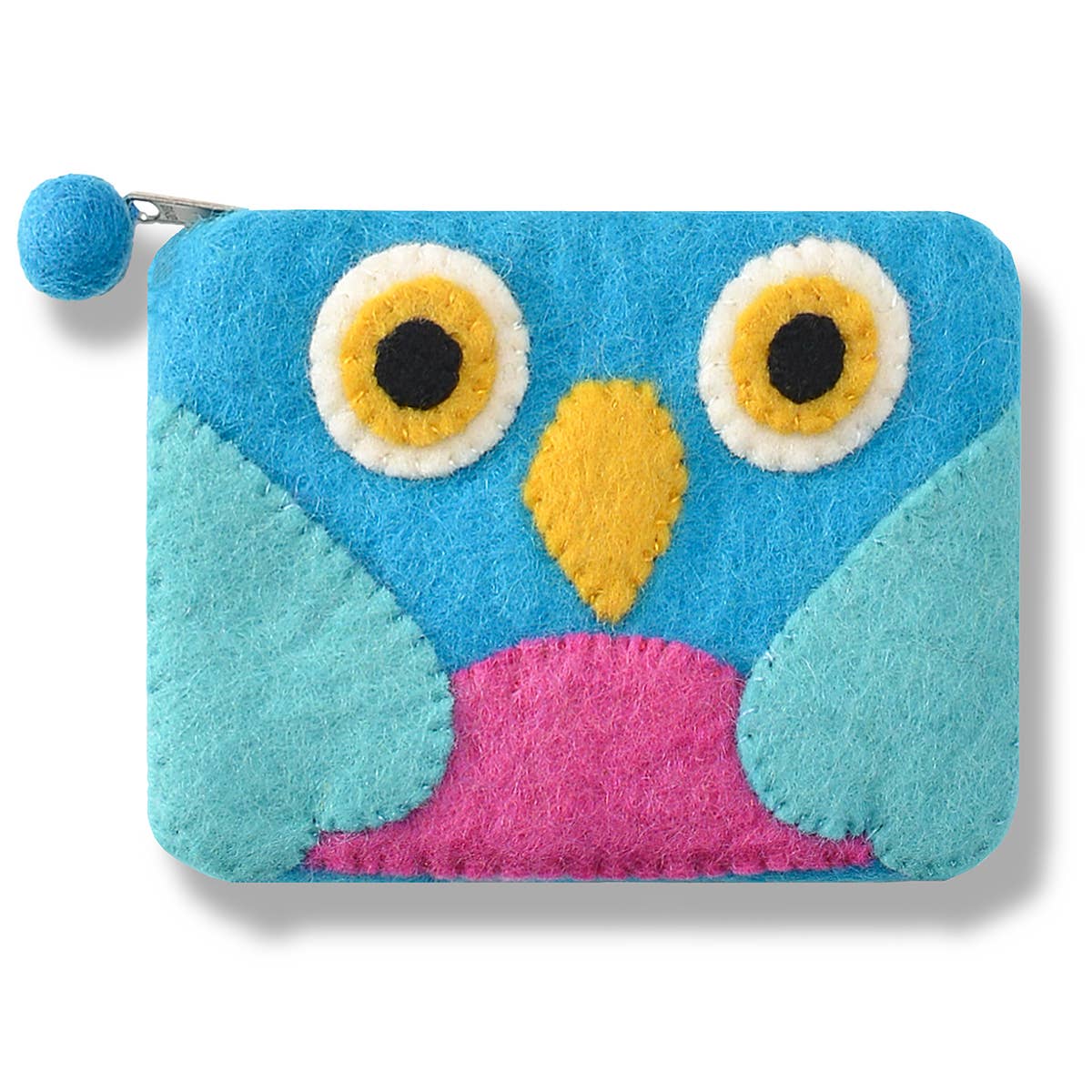 Owl Faced Square Design Coin Purse