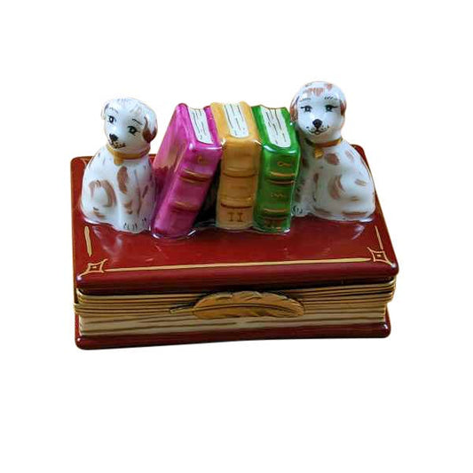 Rochard Dog Bookends Limoges Box