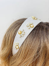 Load image into Gallery viewer, Pearl Flower Headband: Dark Gray
