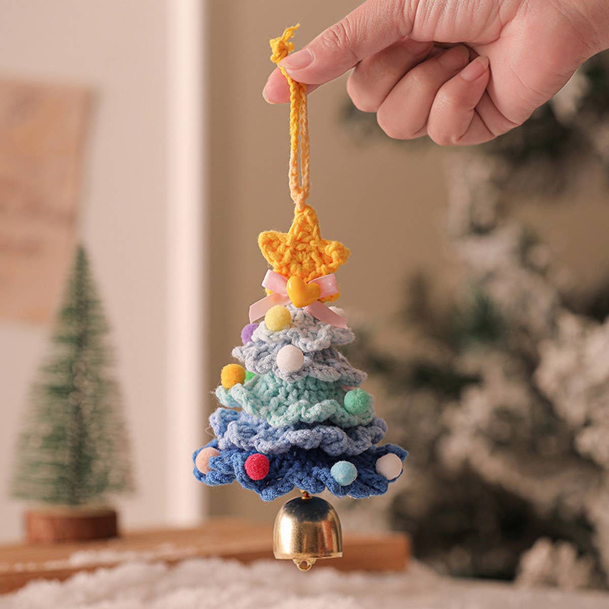 Plush Christmas Ornament Knitted Tree Hanging