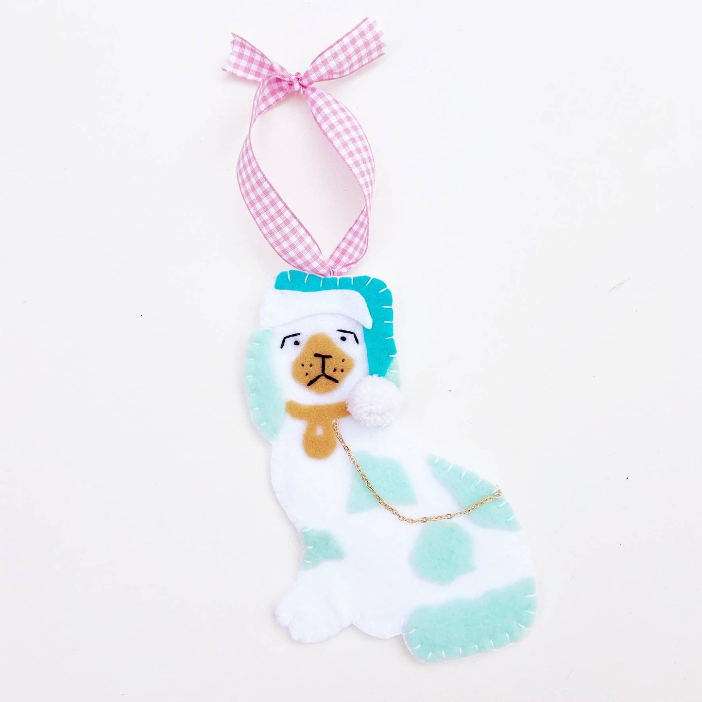 Staffordshire Dog Chinoiserie Ornament | Aqua