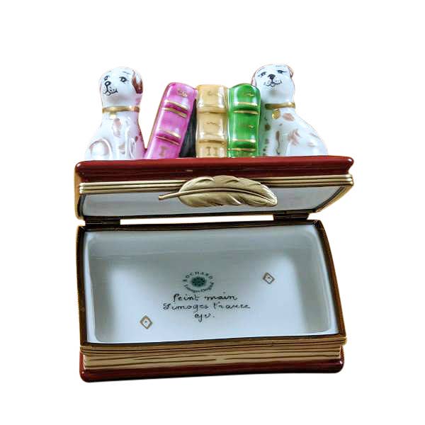 Rochard Dog Bookends Limoges Box