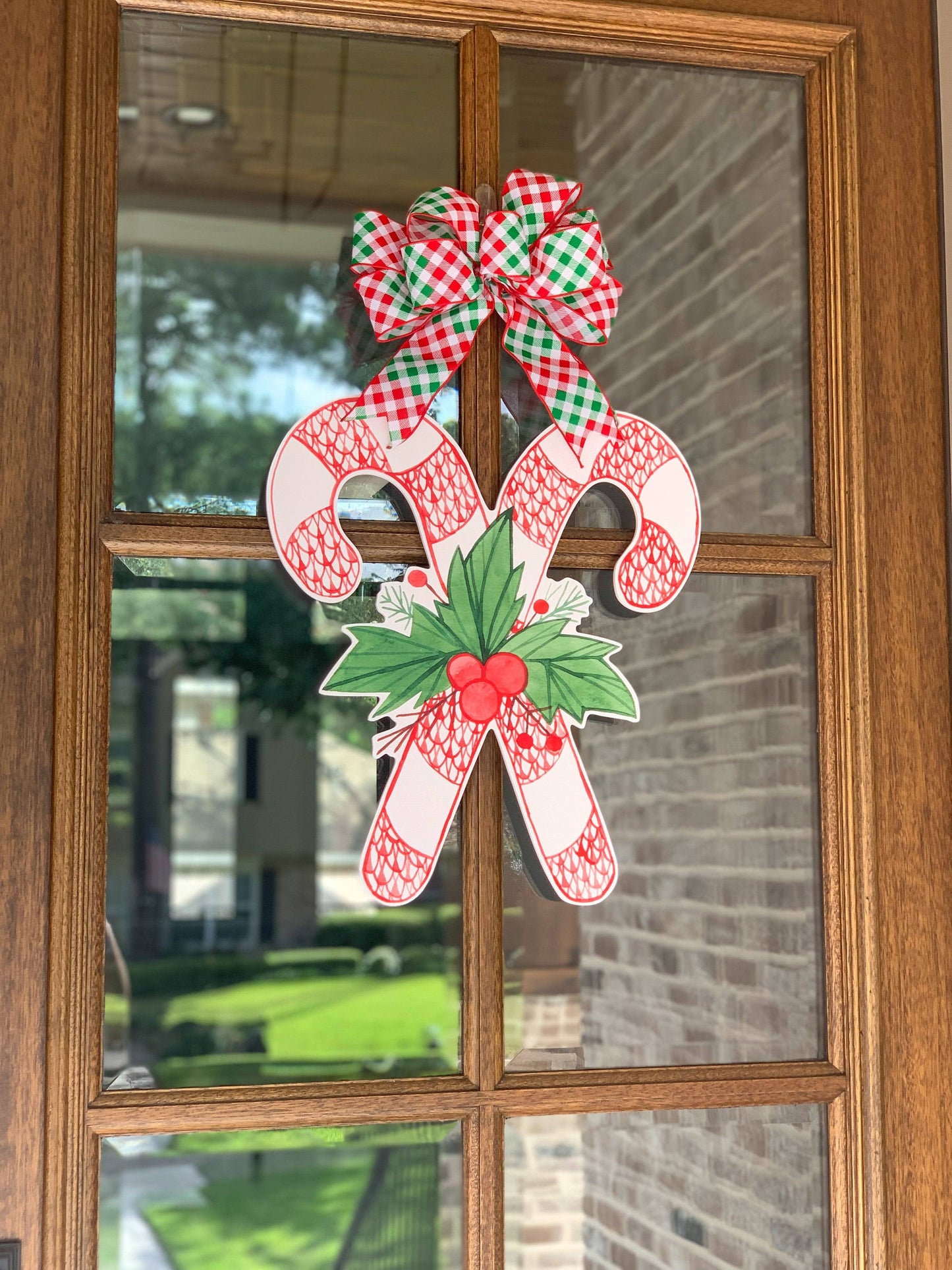 Claire the Red Candy Canes Door Hanger