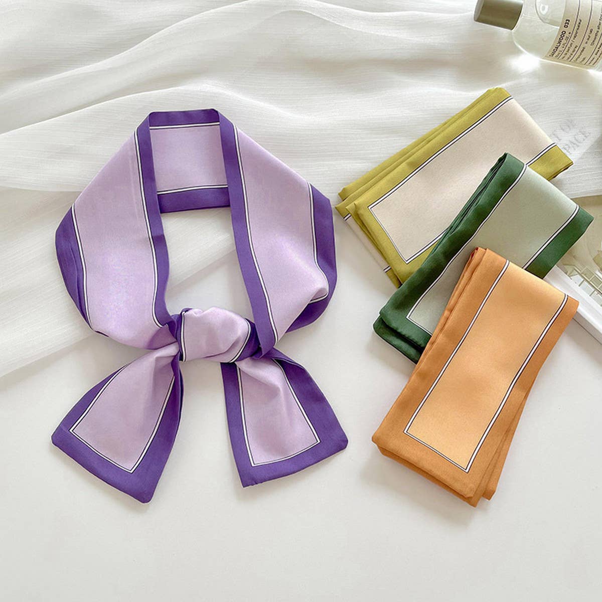 Long Thin Ribbon Scarf – Ponytail, Neck, or Purse