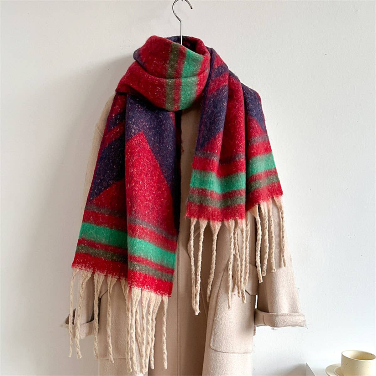 Autumn Winter Long Scarf - Thick Cozy Wrap